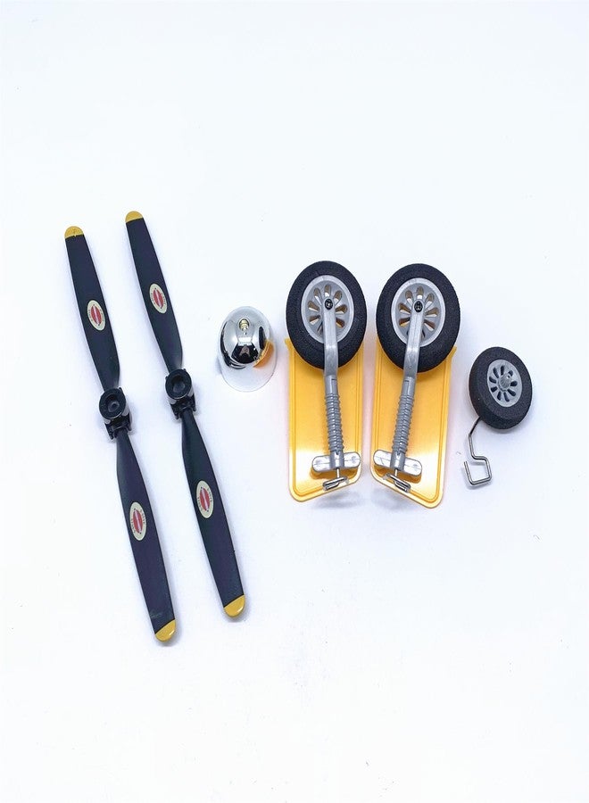 KingVal Replacement Landing Gear Propeller Fairing RC Parts Combo Compatible with WLtoys XK A300 RC Airplane Glider (Yellow) - Image 1
